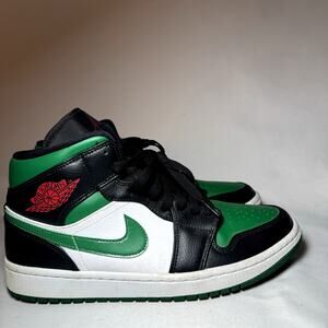Size 9 - Nike Air Jordan 1 Mid Pine Green Men's Shoes